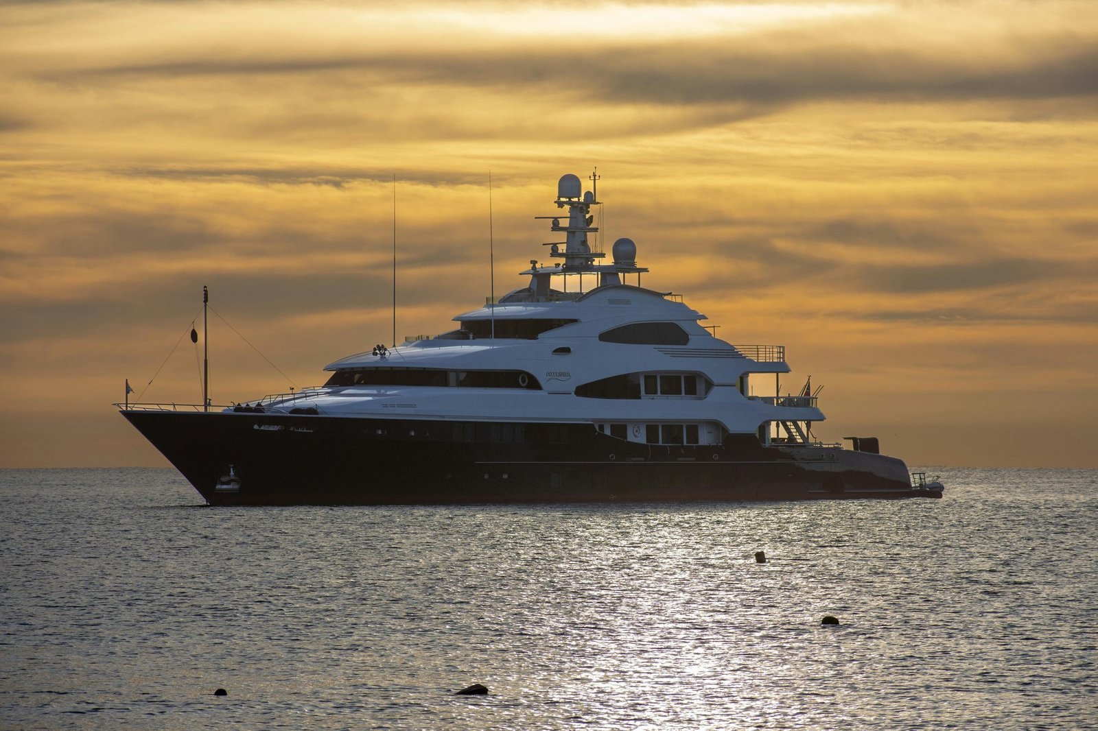 Luxury yacht in the Mediterranean